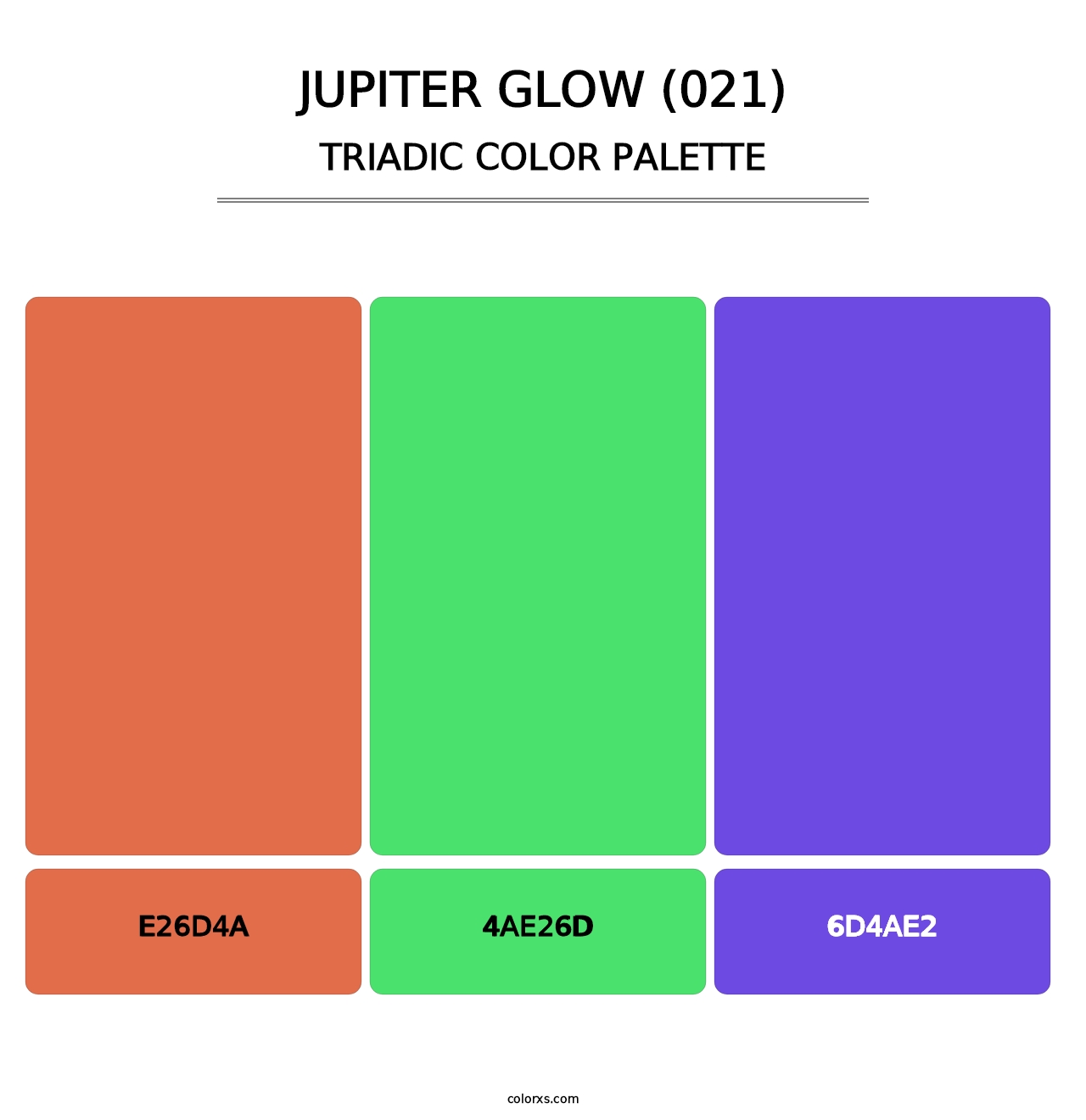 Jupiter Glow (021) - Triadic Color Palette