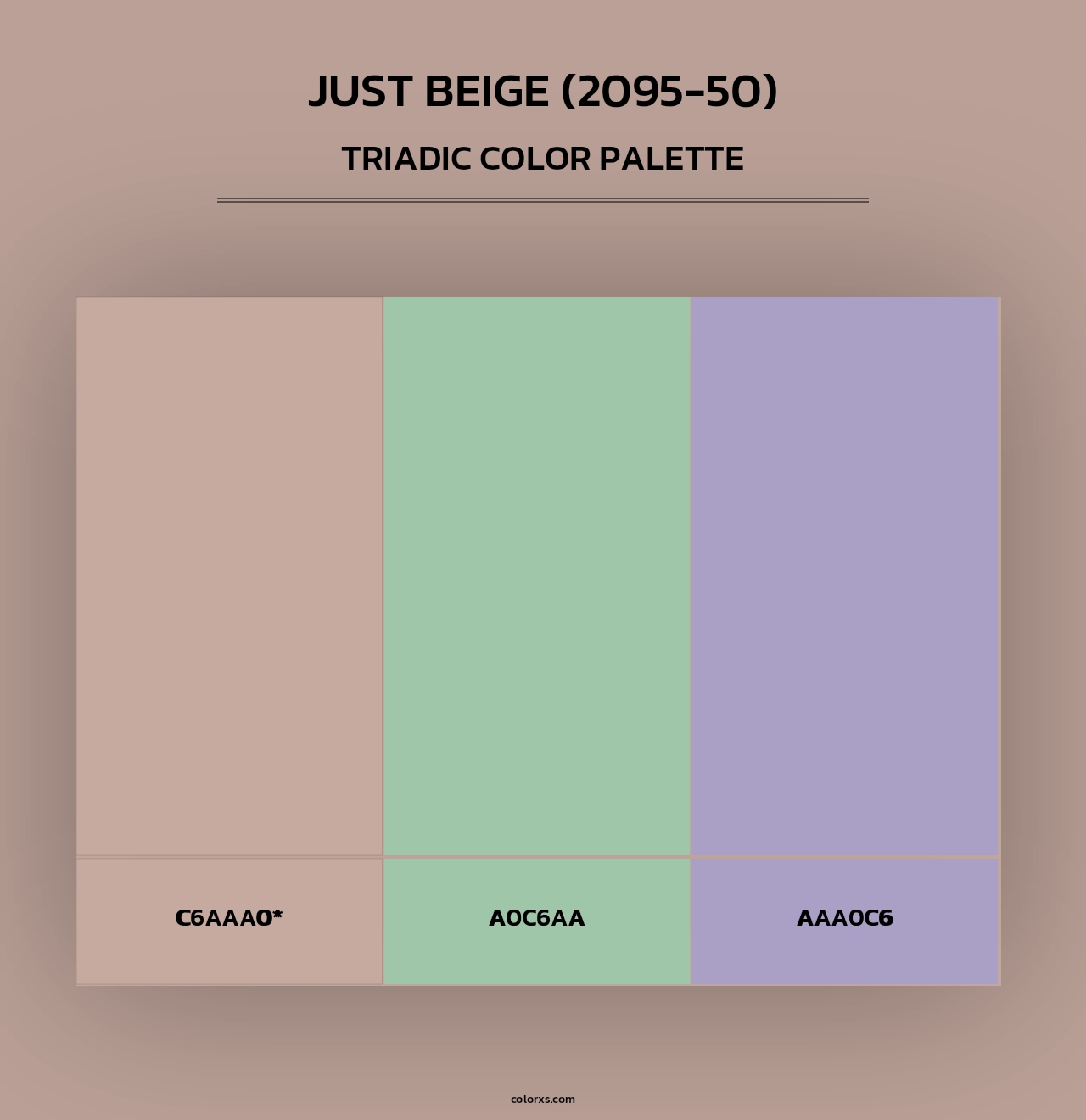 Just Beige (2095-50) - Triadic Color Palette