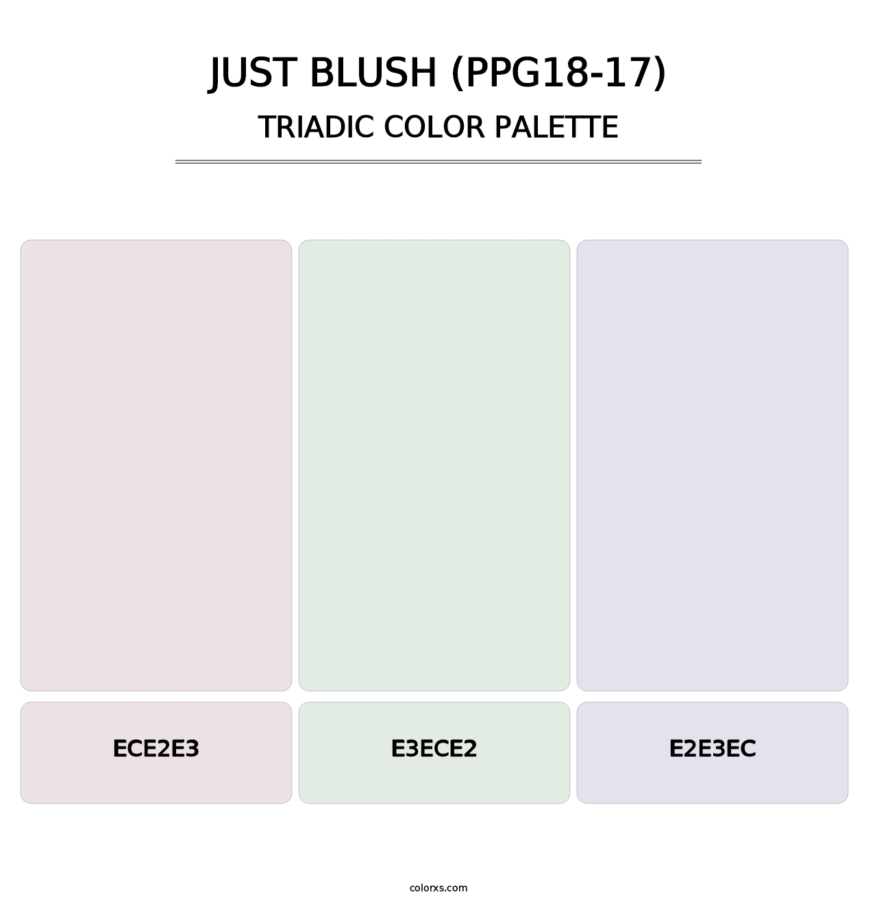 Just Blush (PPG18-17) - Triadic Color Palette