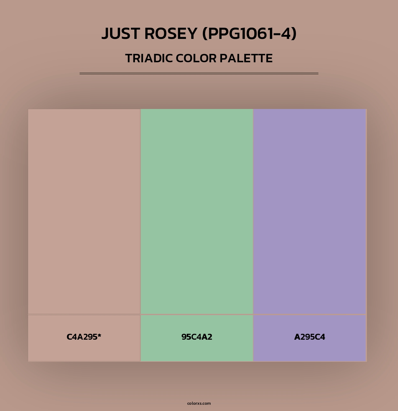 Just Rosey (PPG1061-4) - Triadic Color Palette