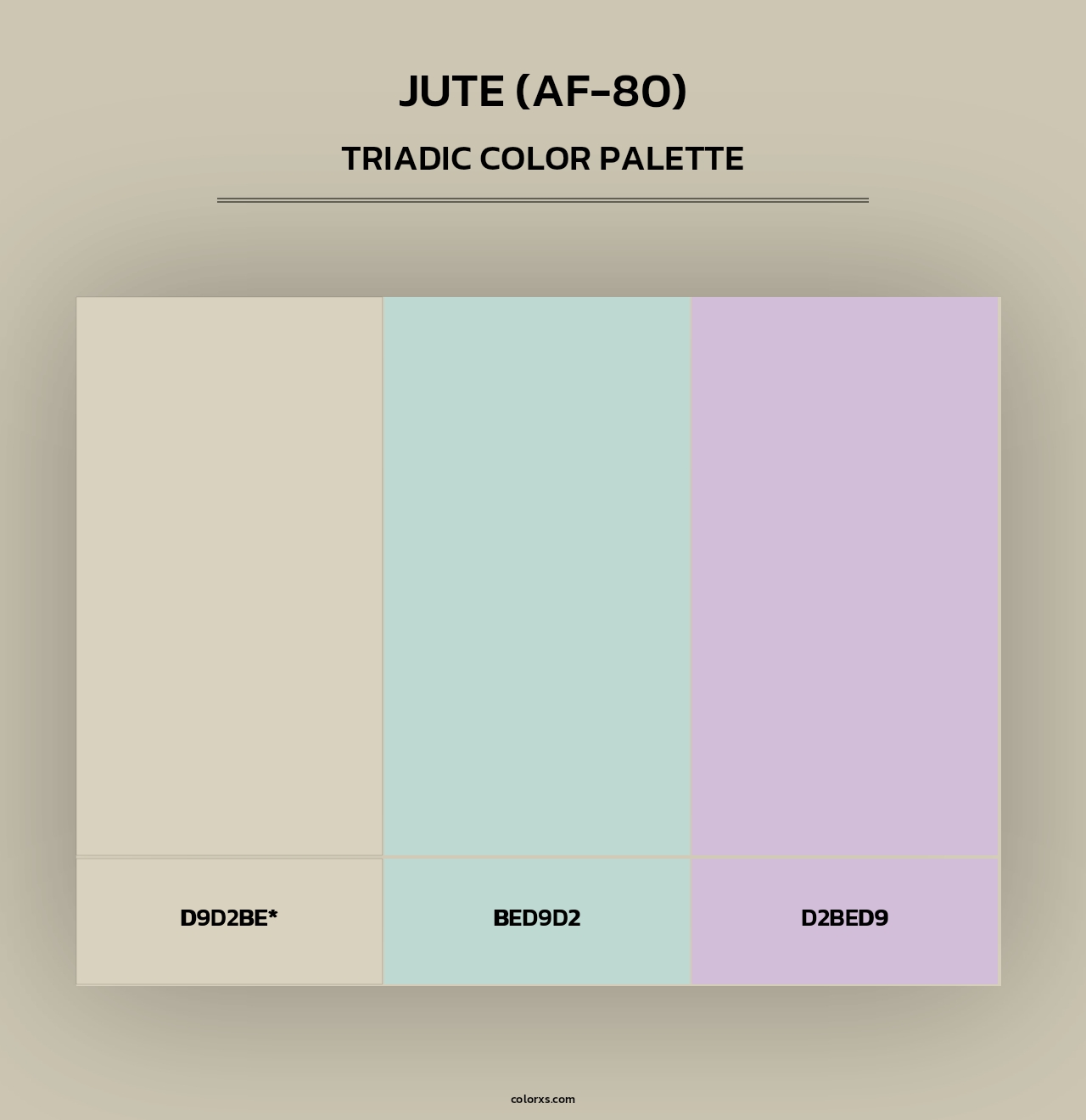 Jute (AF-80) - Triadic Color Palette