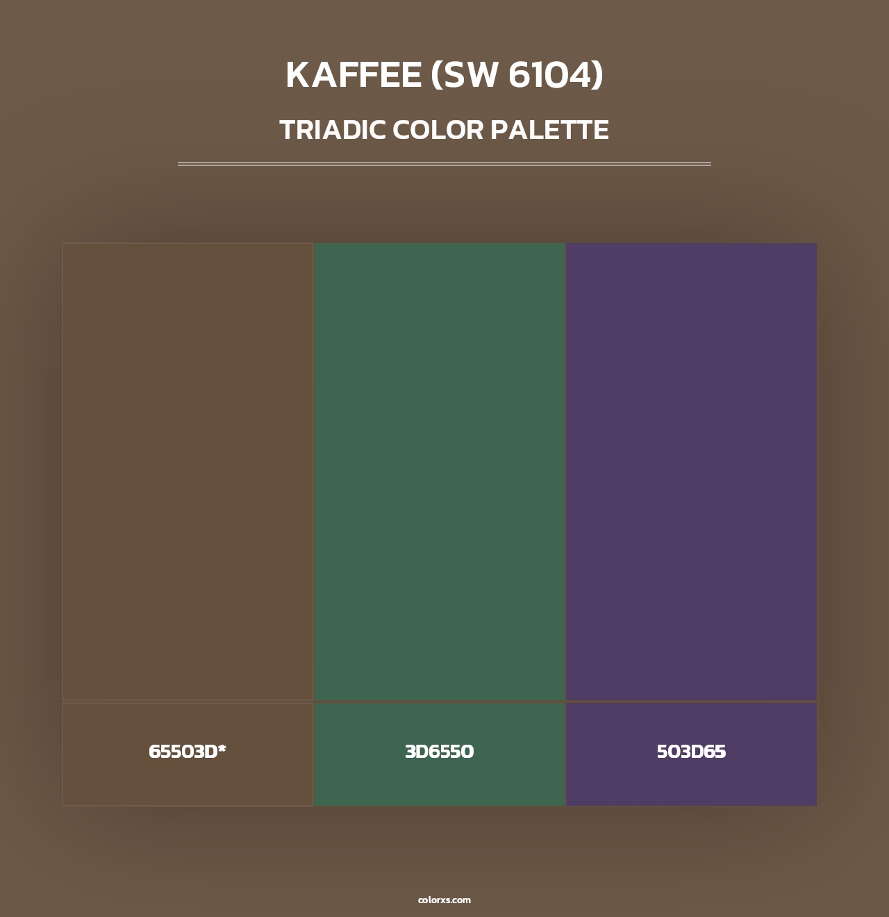 Kaffee (SW 6104) - Triadic Color Palette