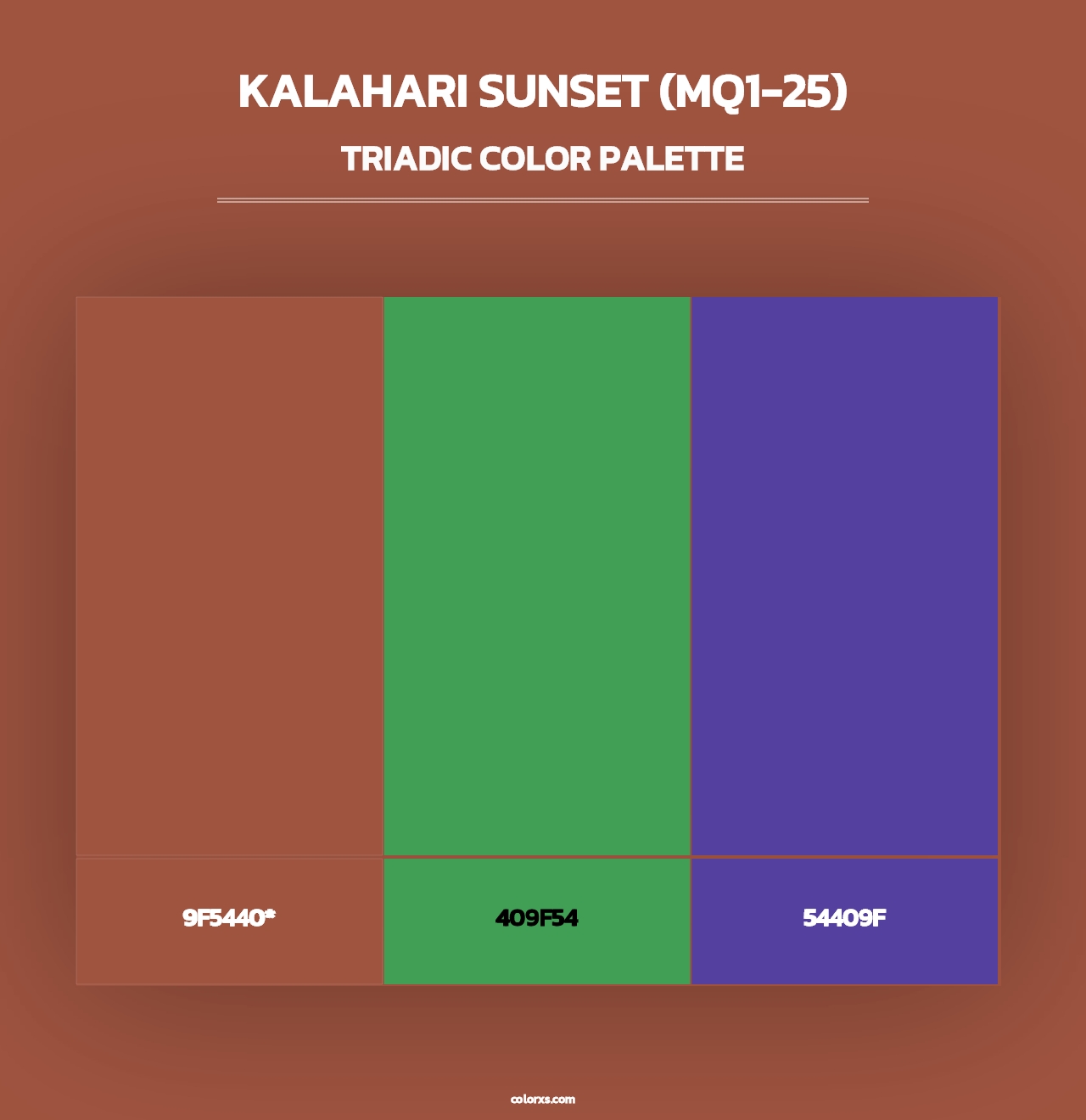Kalahari Sunset (MQ1-25) - Triadic Color Palette
