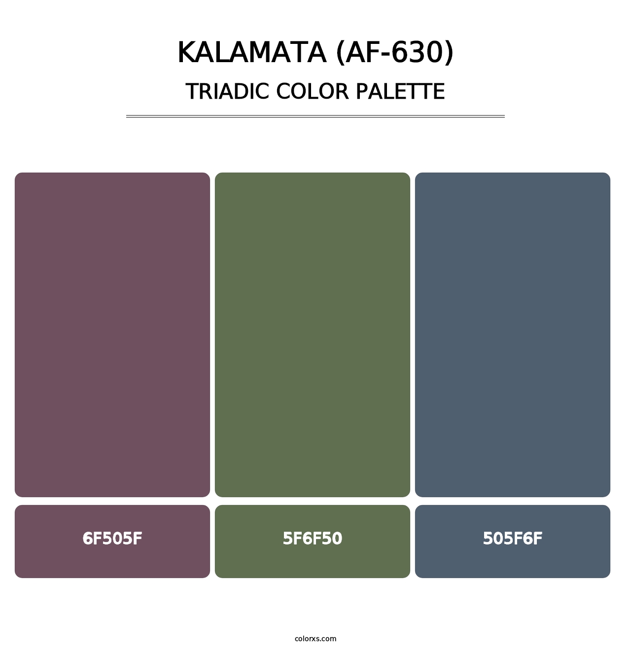 Kalamata (AF-630) - Triadic Color Palette