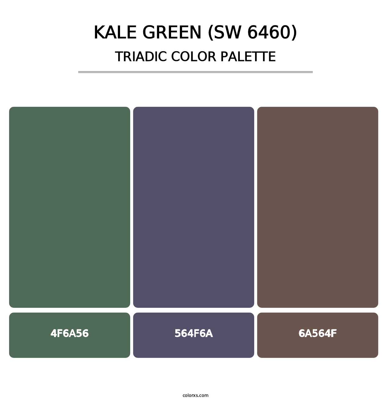Kale Green (SW 6460) - Triadic Color Palette