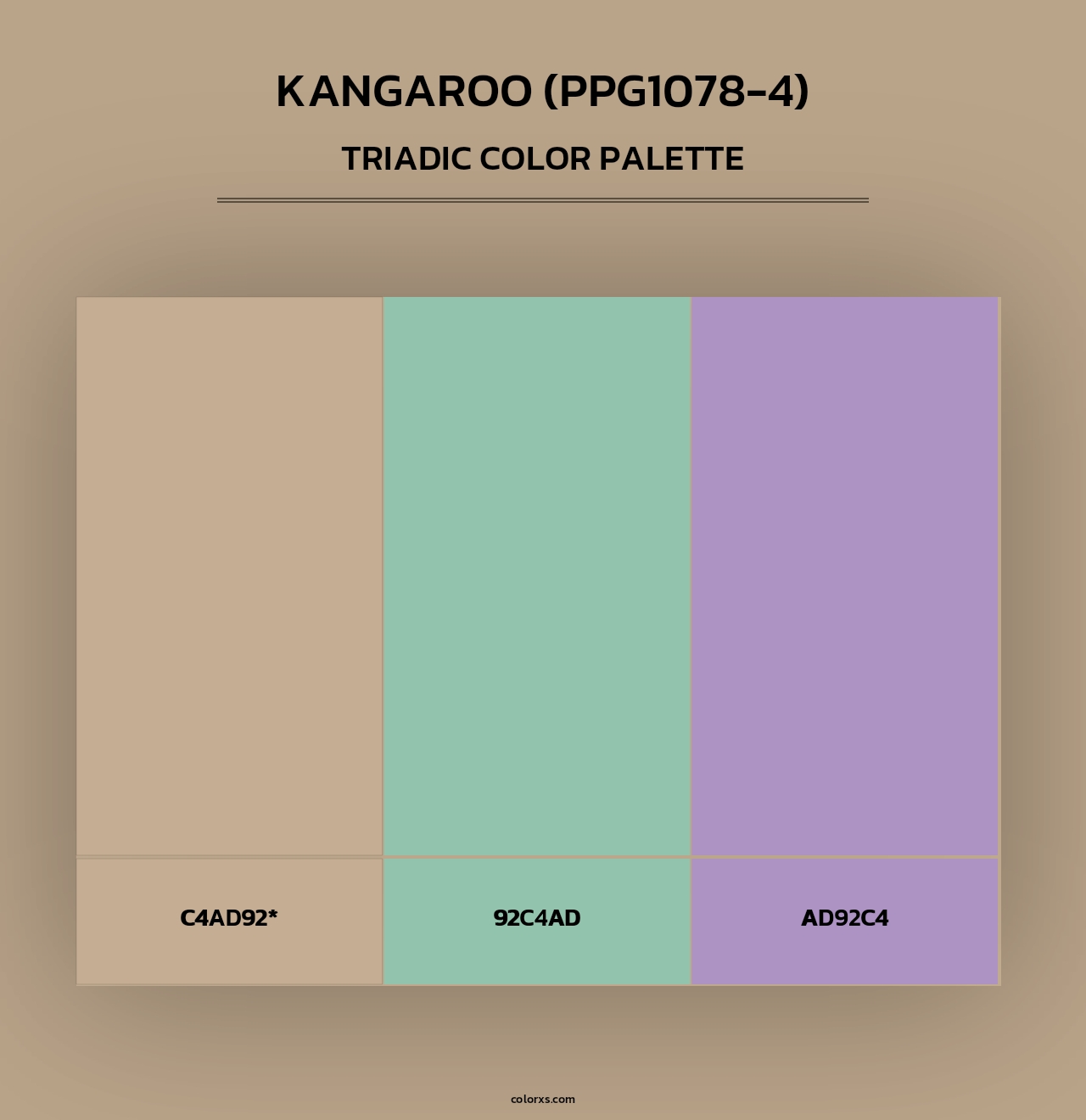 Kangaroo (PPG1078-4) - Triadic Color Palette
