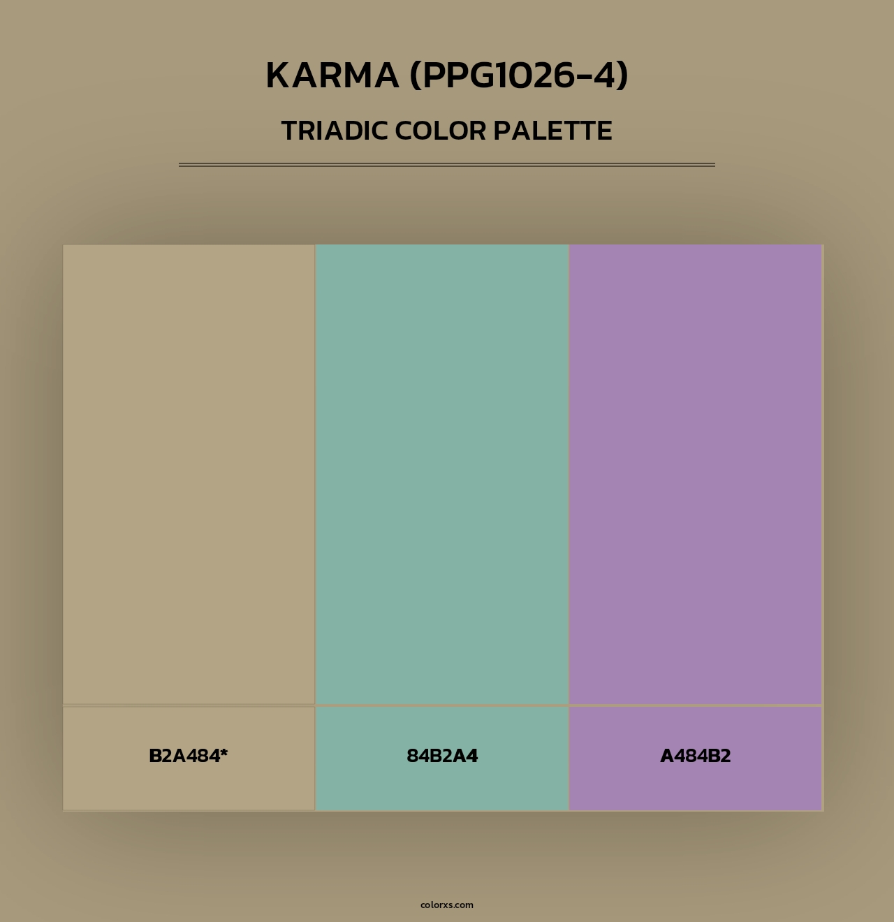 Karma (PPG1026-4) - Triadic Color Palette