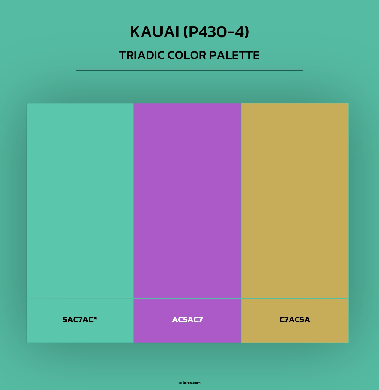 Kauai (P430-4) - Triadic Color Palette