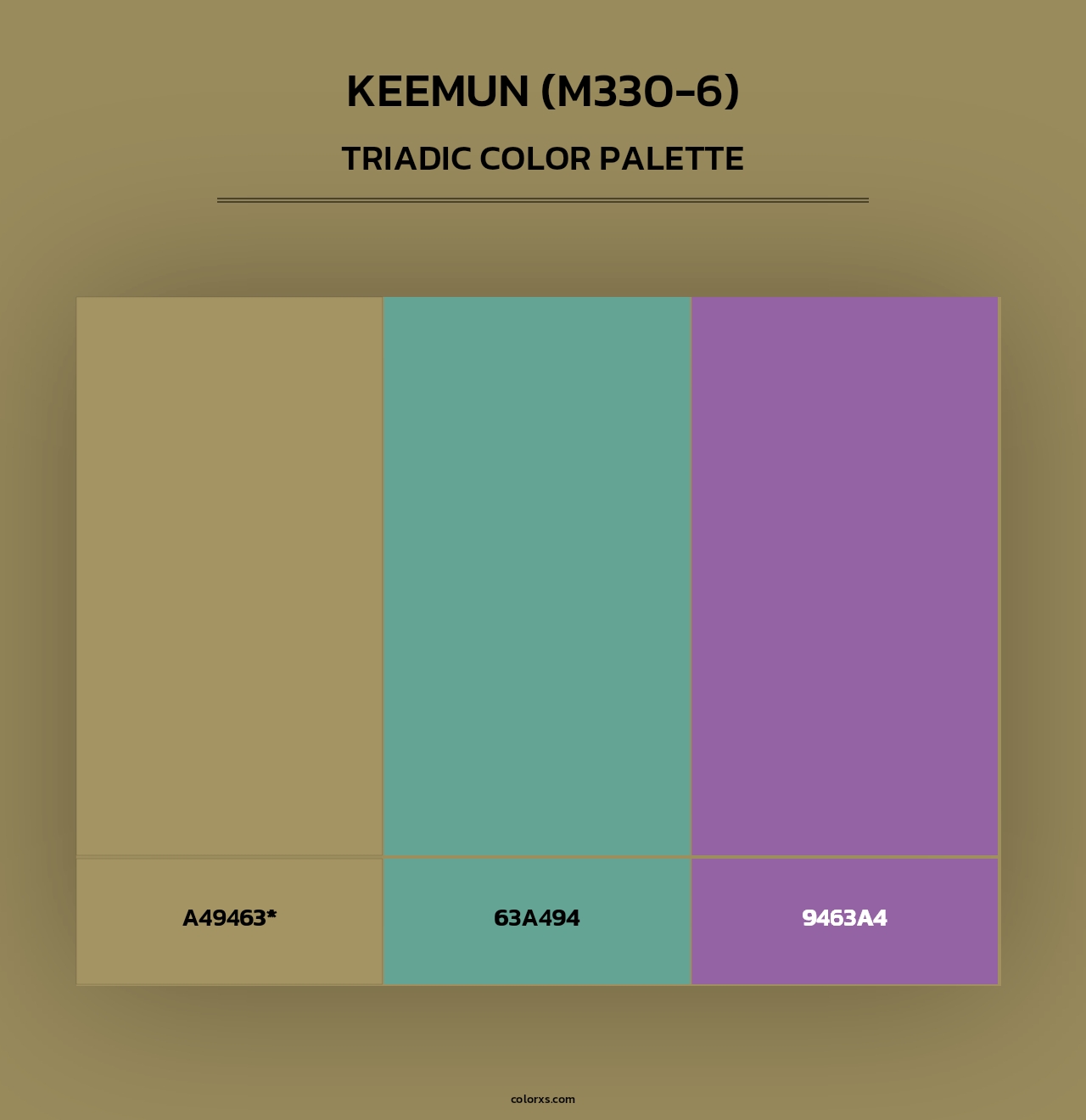 Keemun (M330-6) - Triadic Color Palette