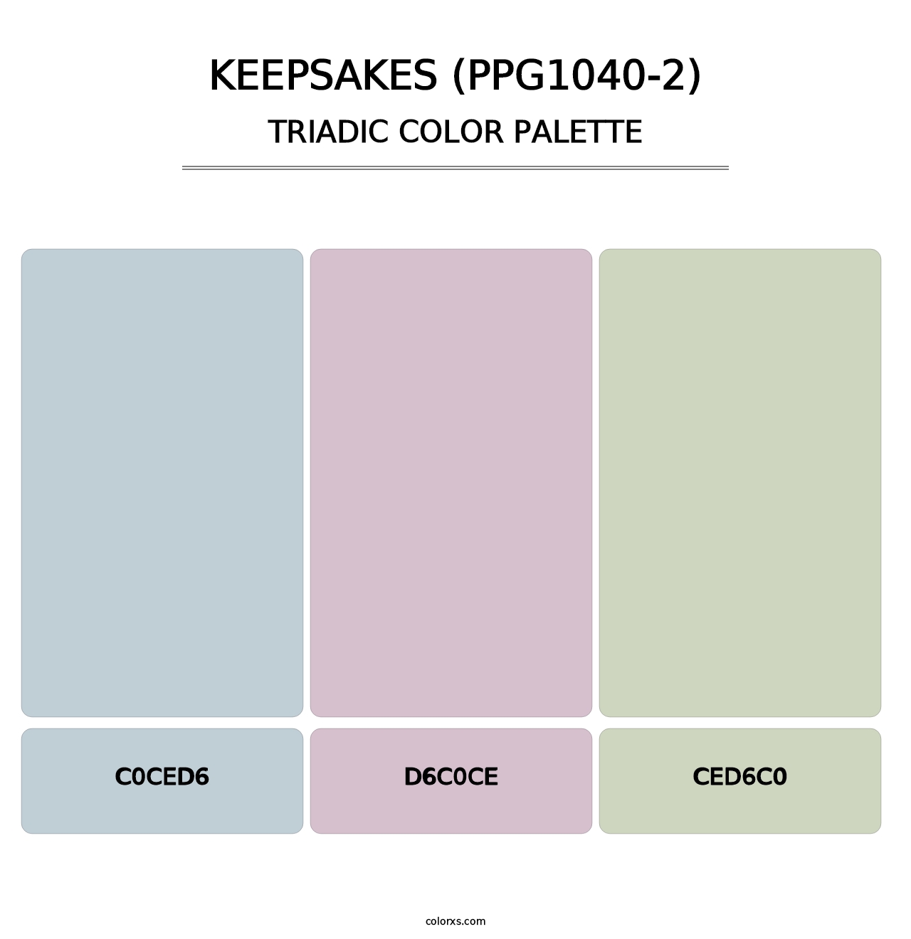 Keepsakes (PPG1040-2) - Triadic Color Palette