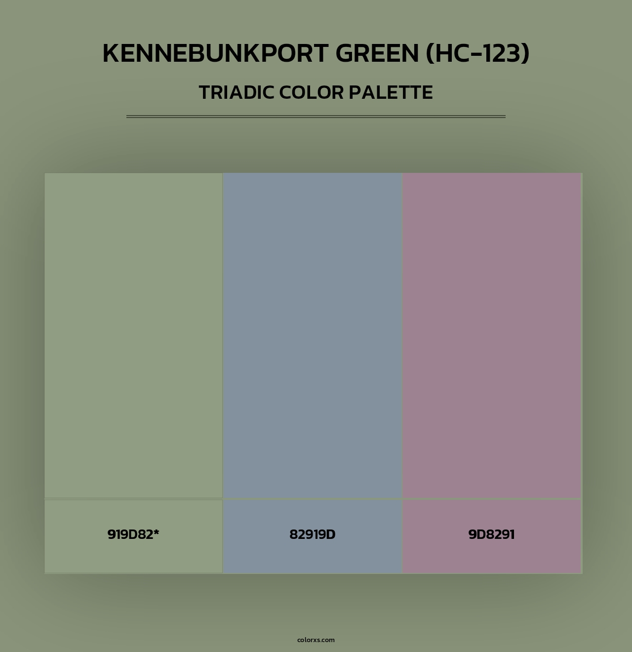 Kennebunkport Green (HC-123) - Triadic Color Palette