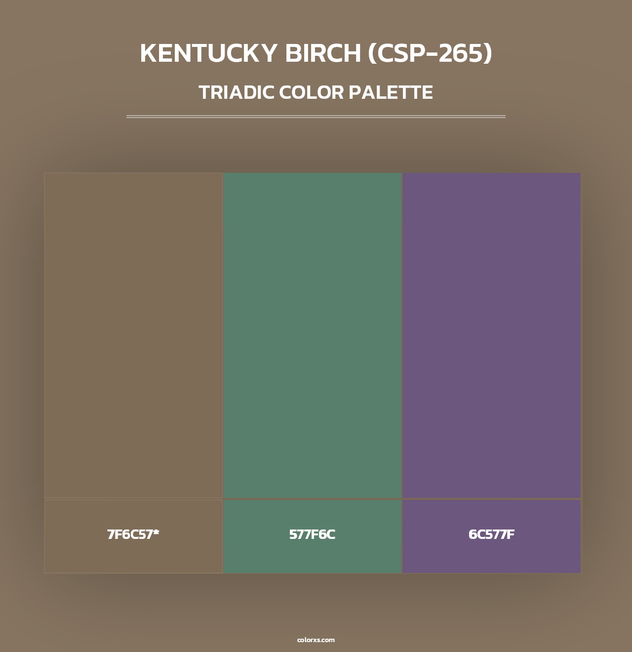 Kentucky Birch (CSP-265) - Triadic Color Palette