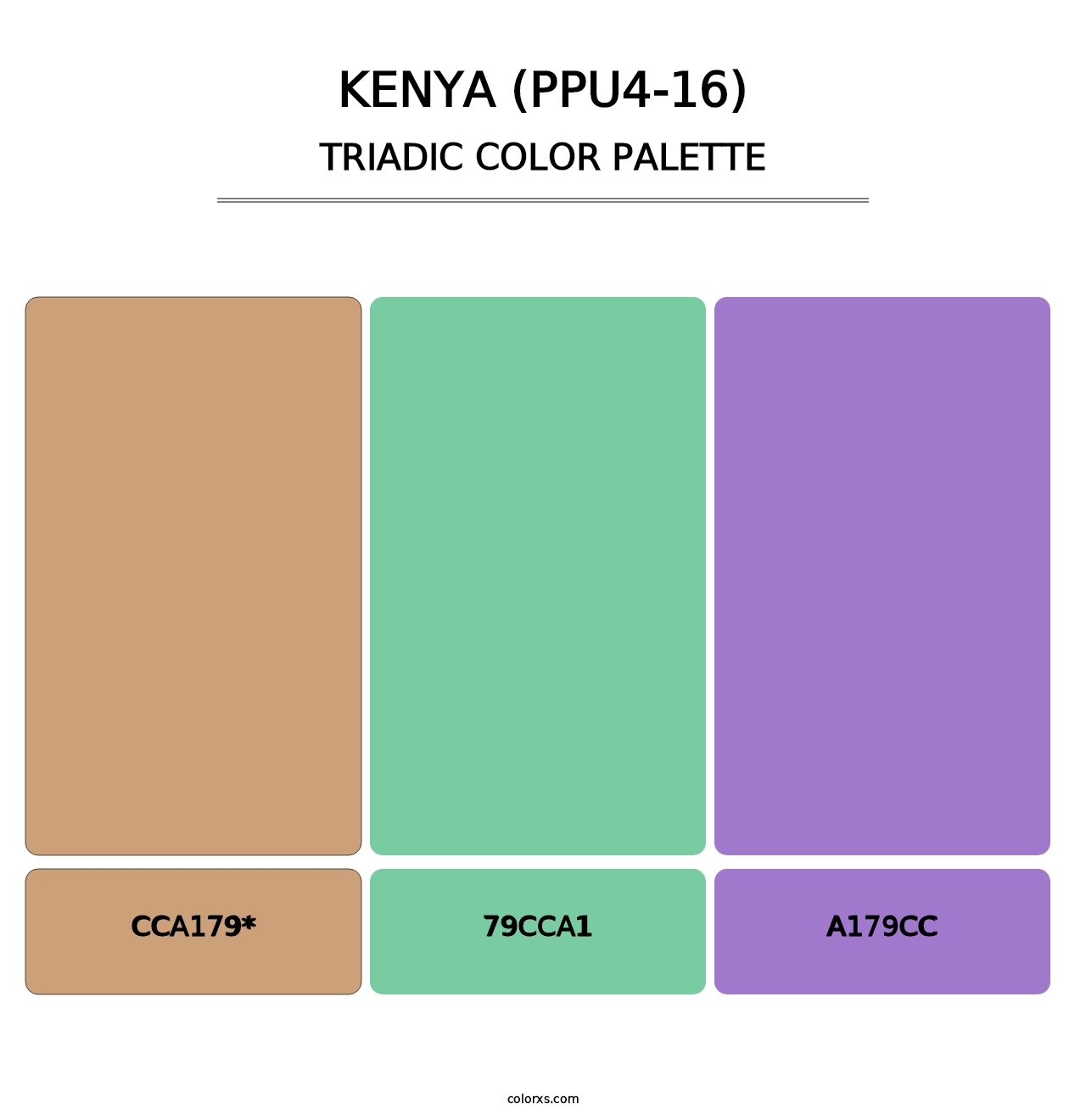 Kenya (PPU4-16) - Triadic Color Palette