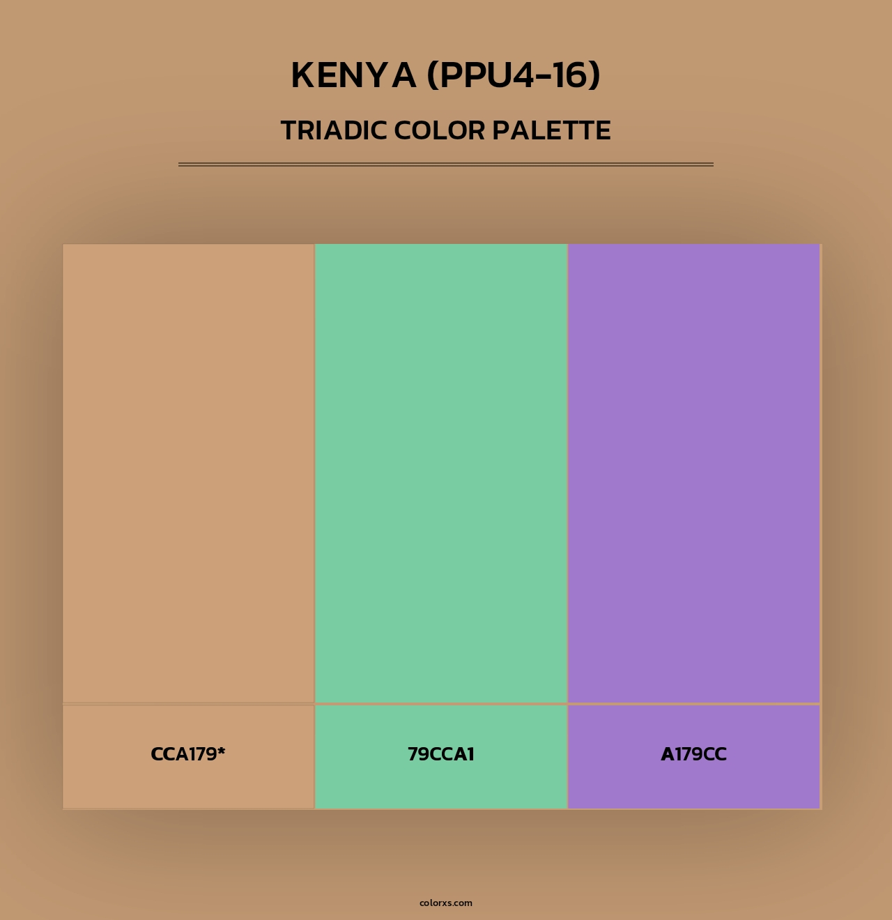Kenya (PPU4-16) - Triadic Color Palette