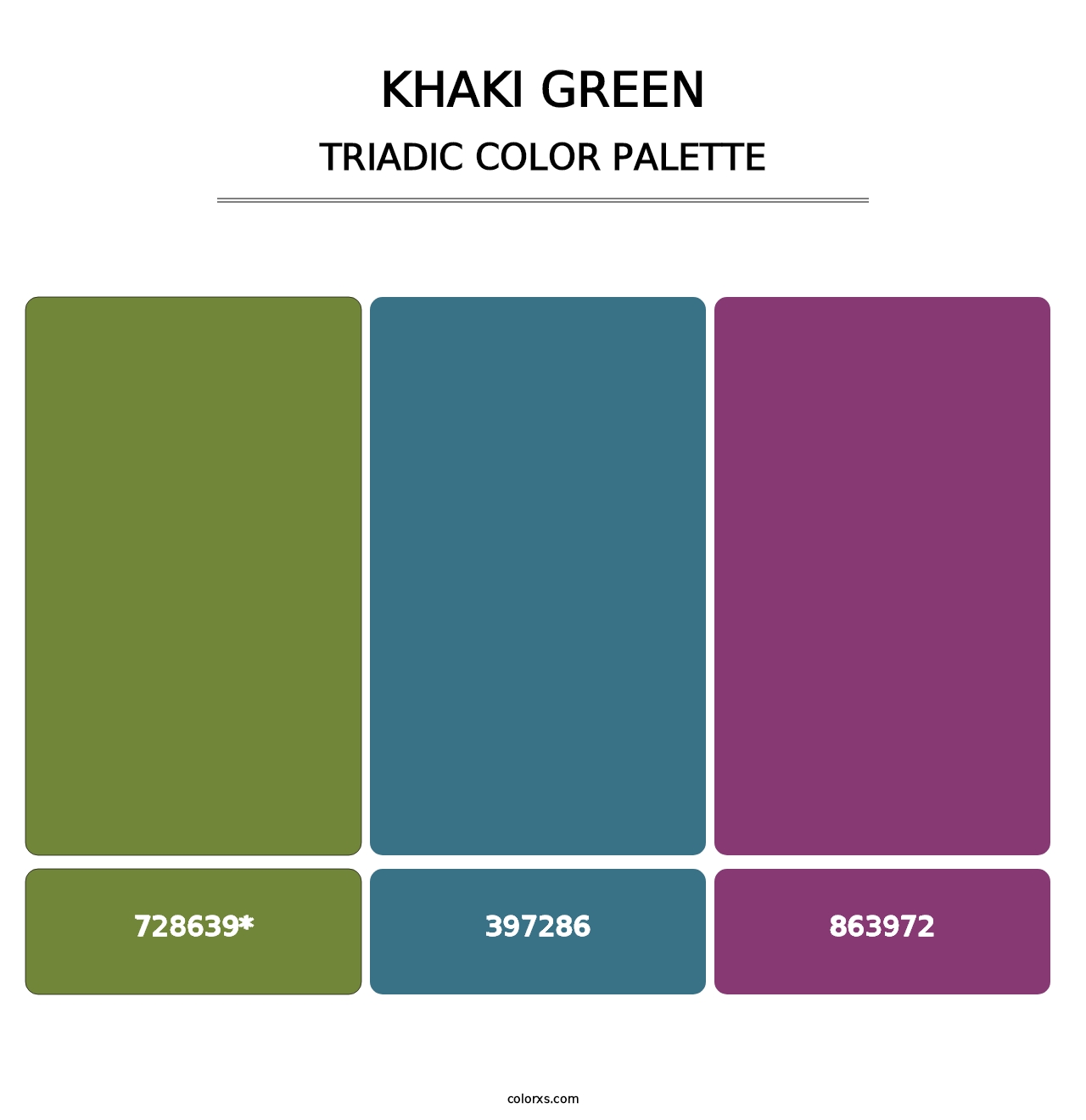Khaki Green - Triadic Color Palette