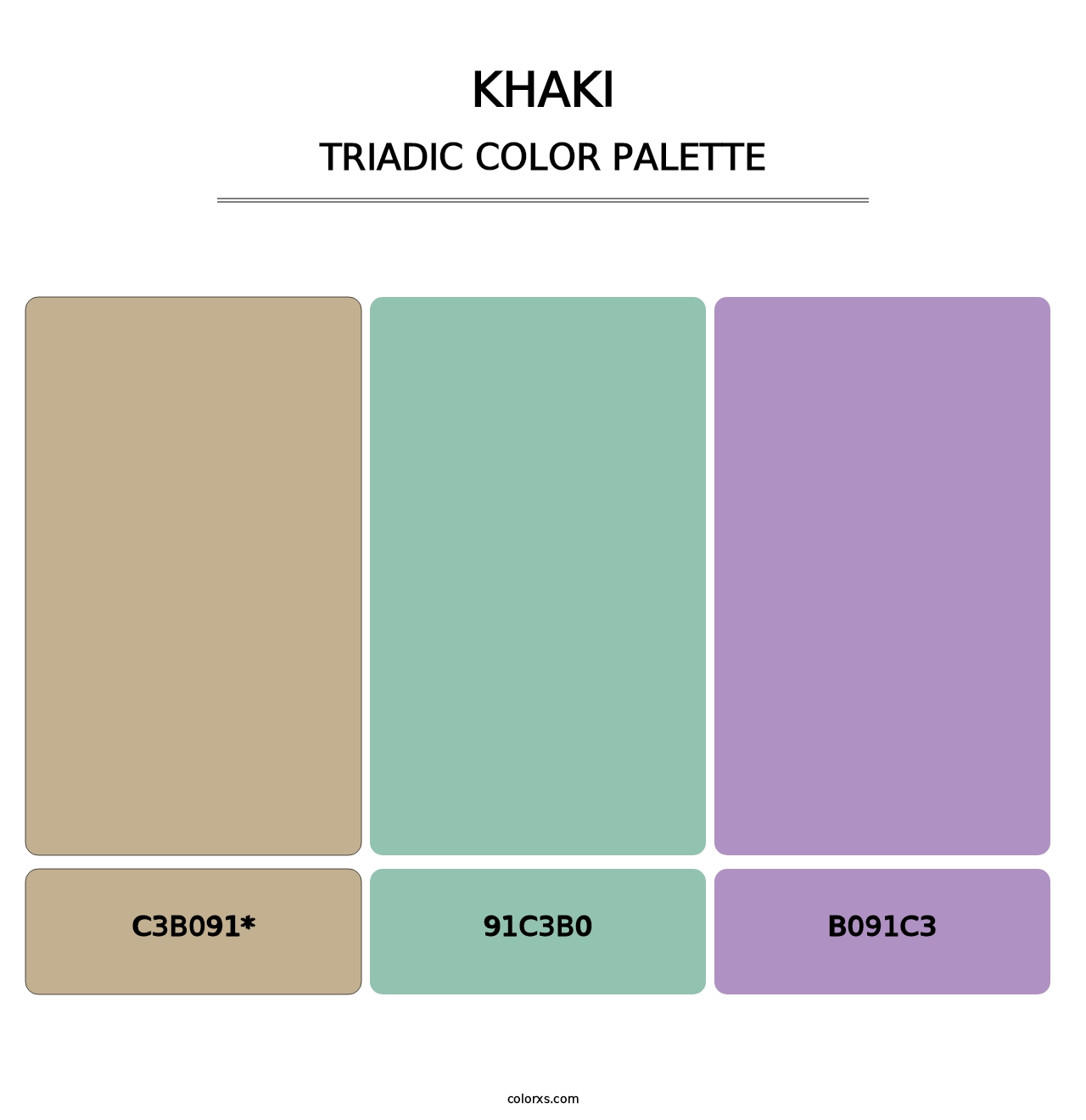 Khaki - Triadic Color Palette
