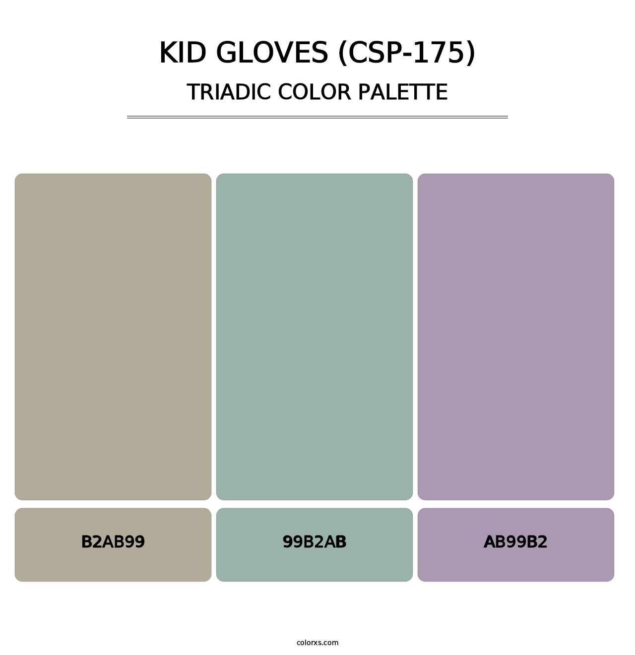Kid Gloves (CSP-175) - Triadic Color Palette