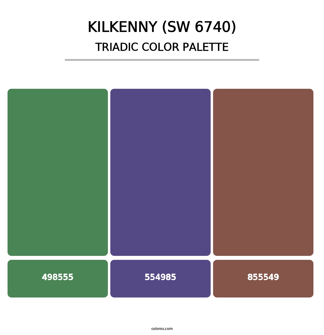 Kilkenny (SW 6740) - Triadic Color Palette