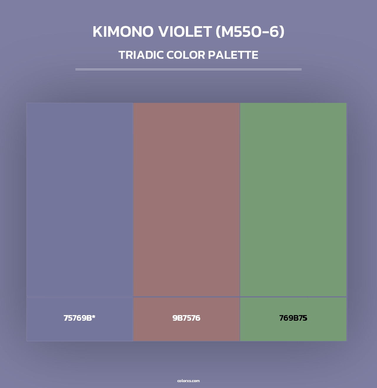 Kimono Violet (M550-6) - Triadic Color Palette