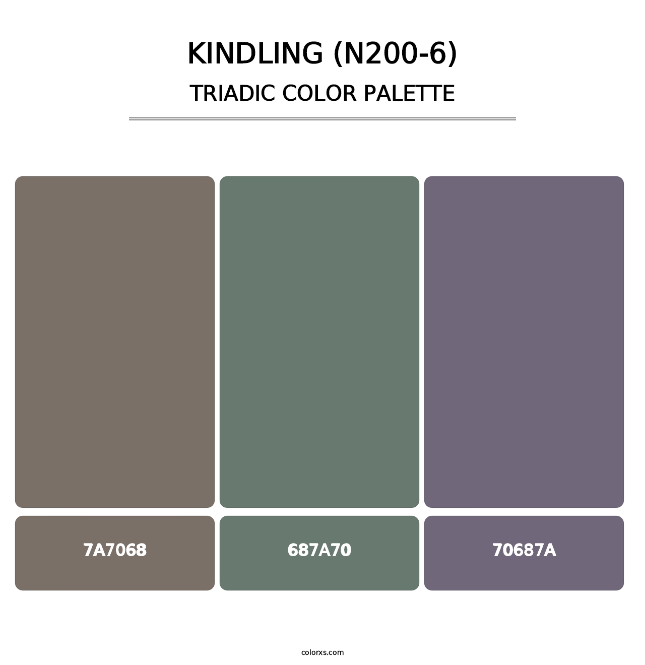 Kindling (N200-6) - Triadic Color Palette