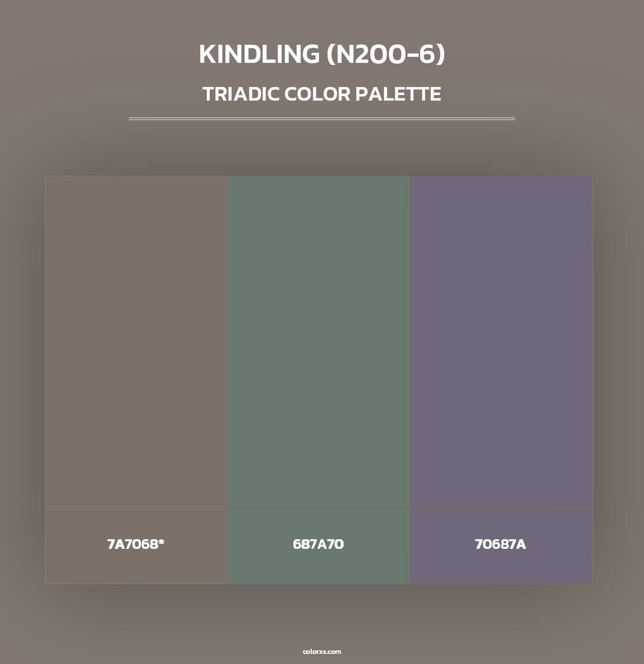 Kindling (N200-6) - Triadic Color Palette