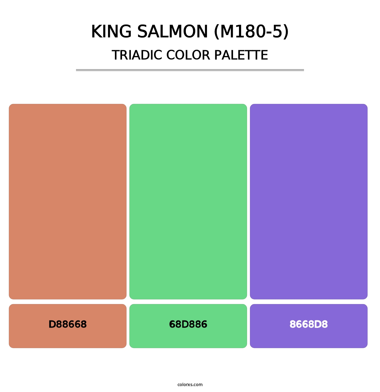King Salmon (M180-5) - Triadic Color Palette