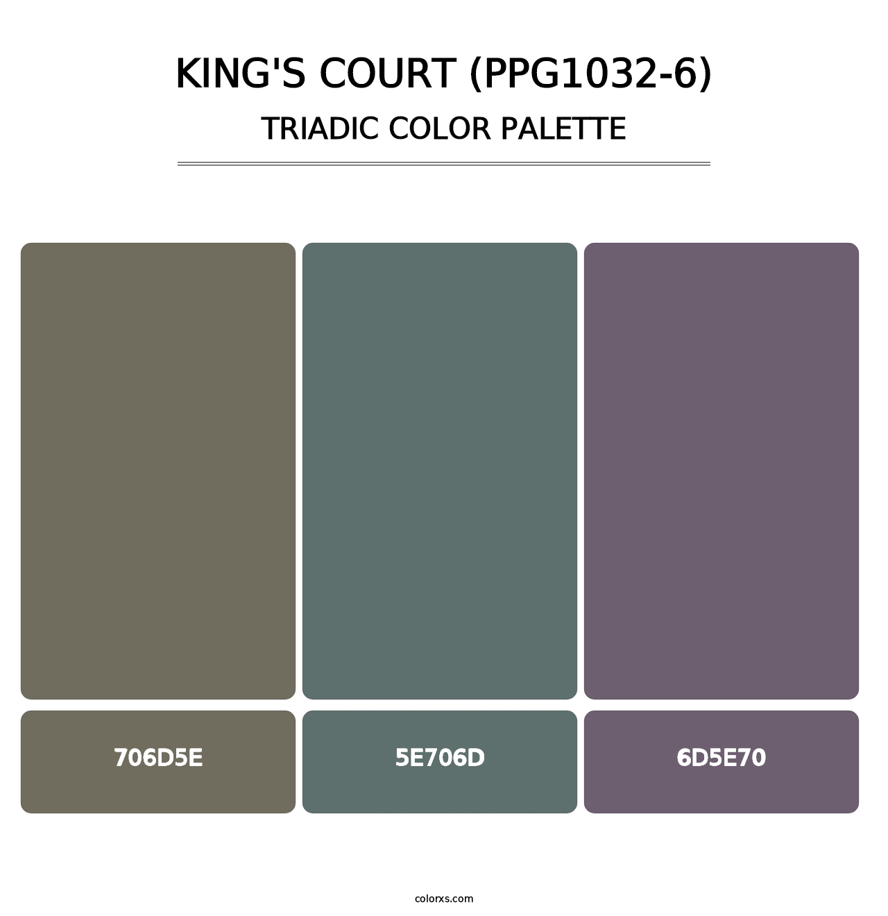 King's Court (PPG1032-6) - Triadic Color Palette