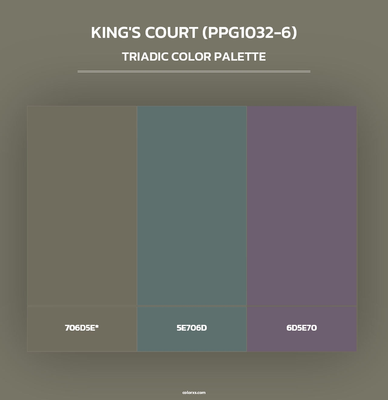 King's Court (PPG1032-6) - Triadic Color Palette