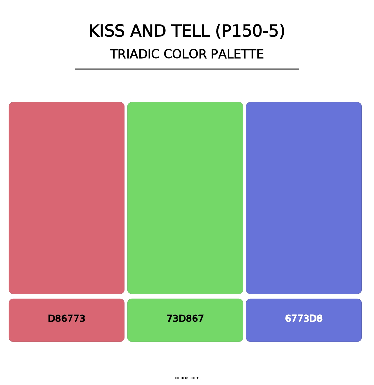 Kiss And Tell (P150-5) - Triadic Color Palette