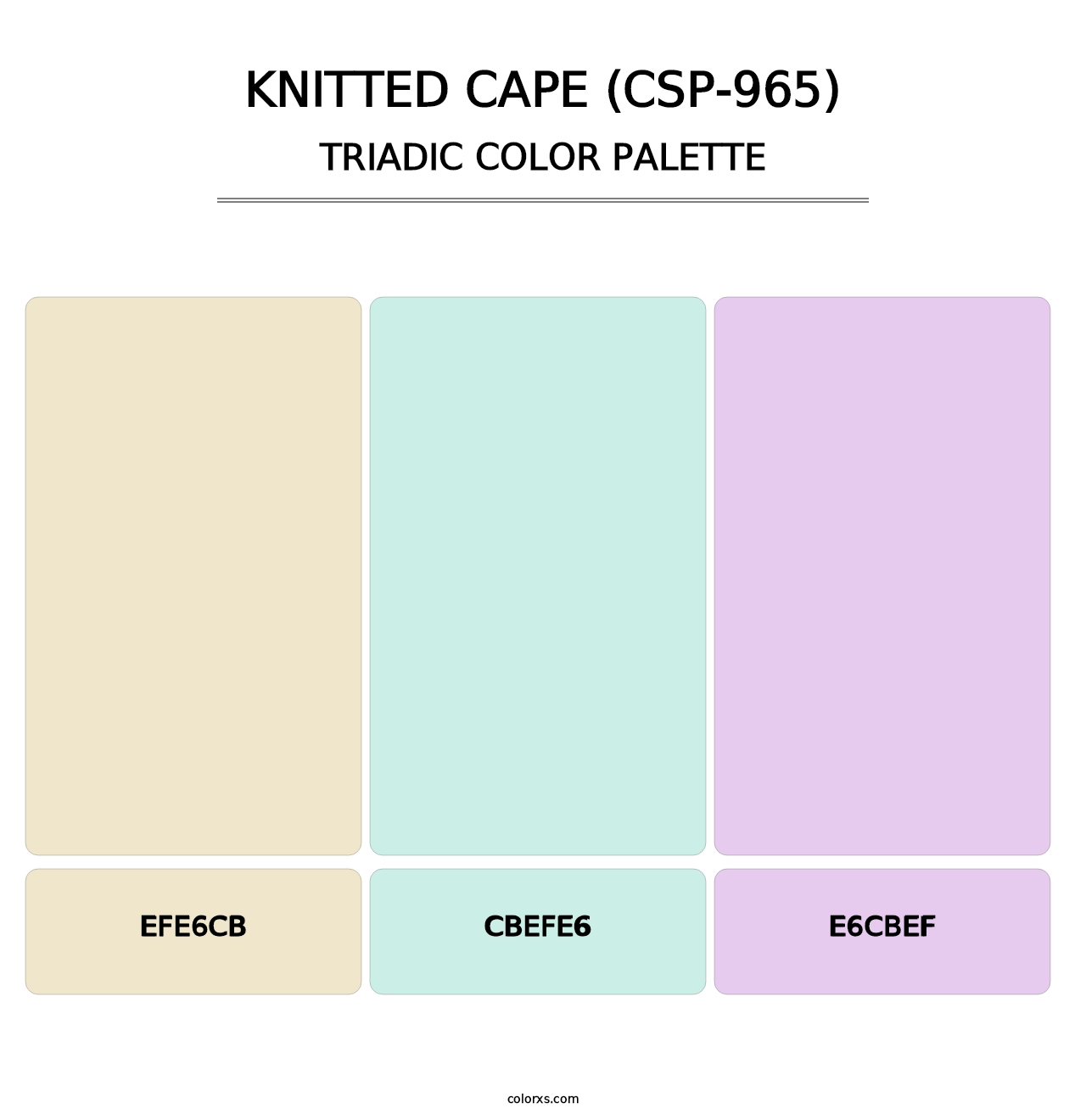 Knitted Cape (CSP-965) - Triadic Color Palette