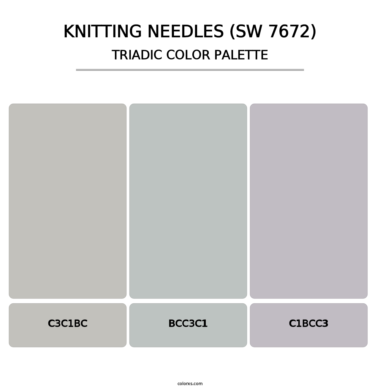 Knitting Needles (SW 7672) - Triadic Color Palette