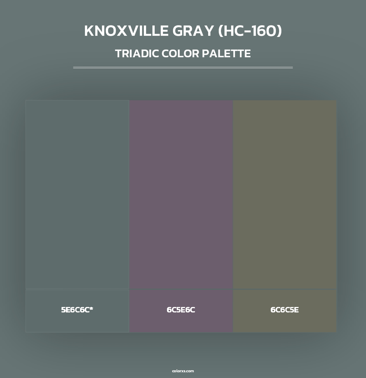 Knoxville Gray (HC-160) - Triadic Color Palette
