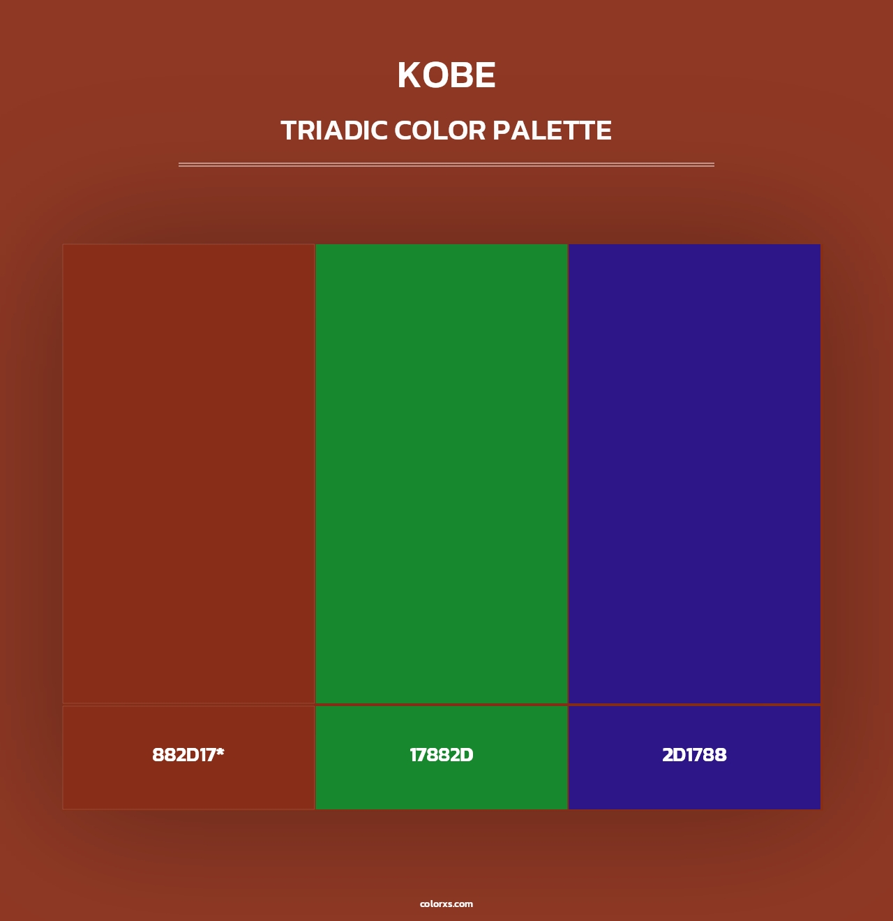 Kobe - Triadic Color Palette