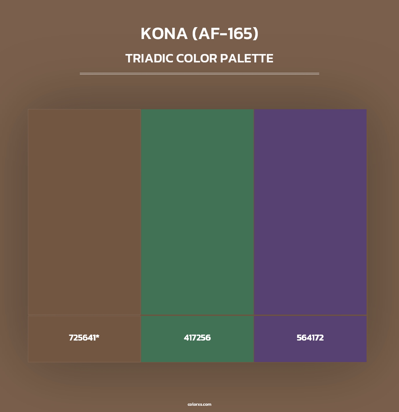 Kona (AF-165) - Triadic Color Palette