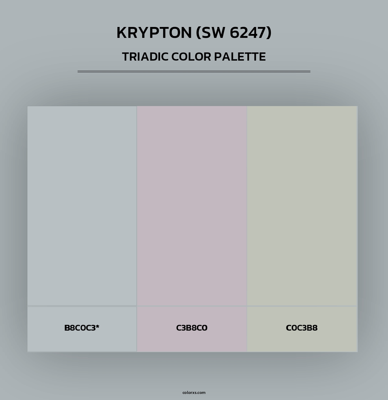 Krypton (SW 6247) - Triadic Color Palette
