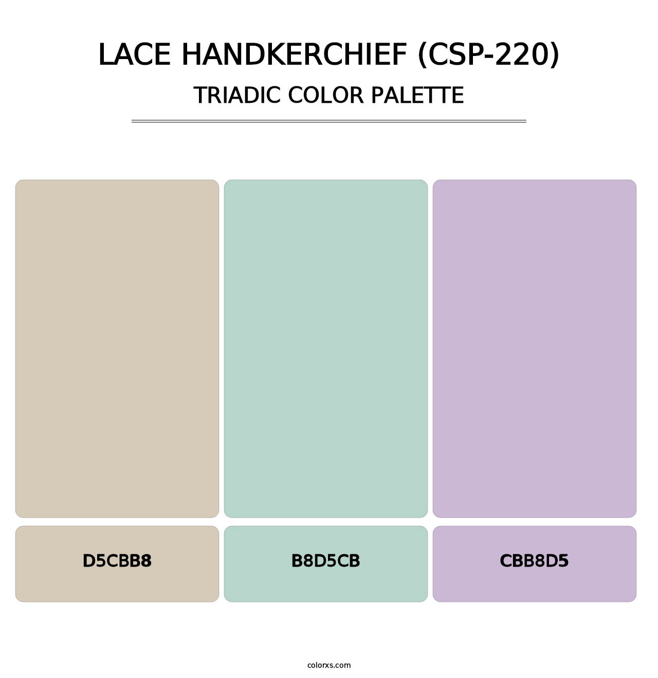 Lace Handkerchief (CSP-220) - Triadic Color Palette