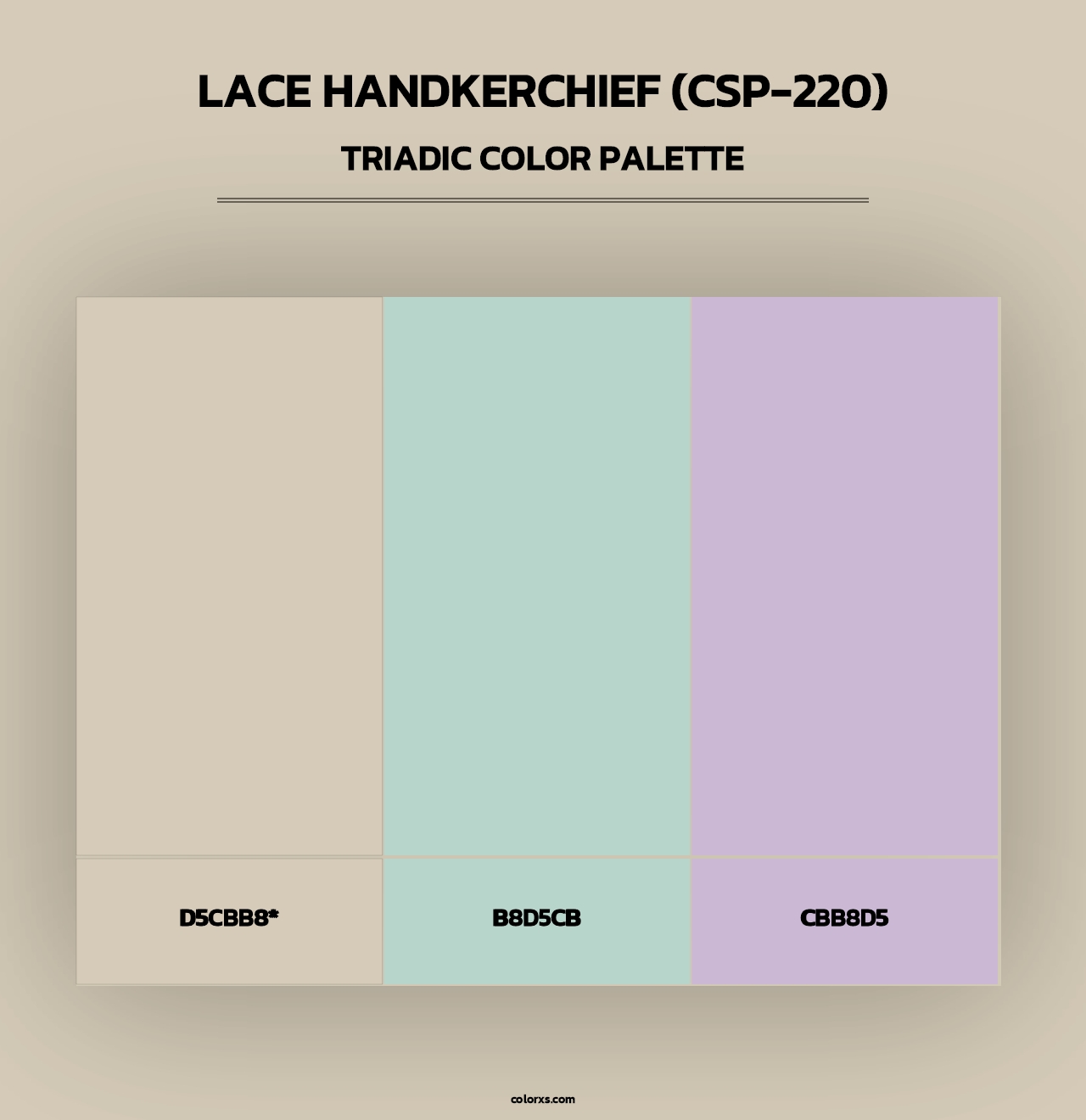 Lace Handkerchief (CSP-220) - Triadic Color Palette