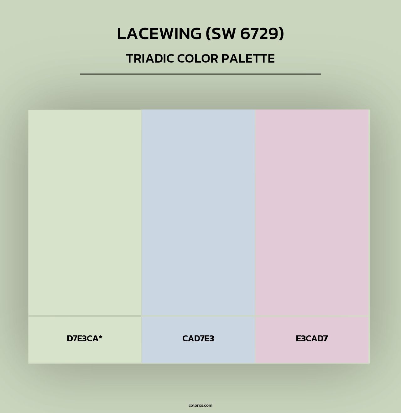 Lacewing (SW 6729) - Triadic Color Palette