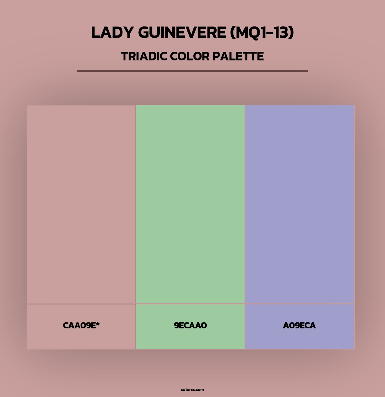 Lady Guinevere (MQ1-13) - Triadic Color Palette