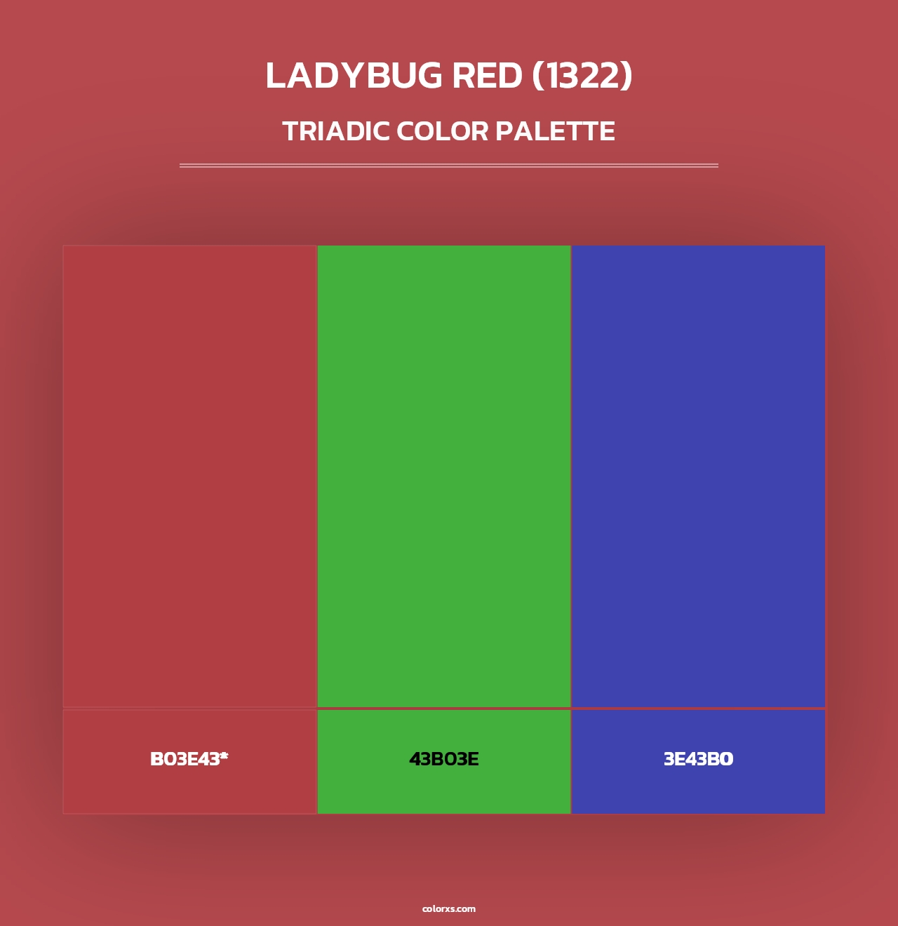 Ladybug Red (1322) - Triadic Color Palette