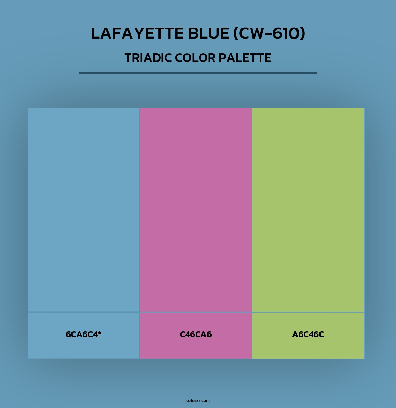 Lafayette Blue (CW-610) - Triadic Color Palette