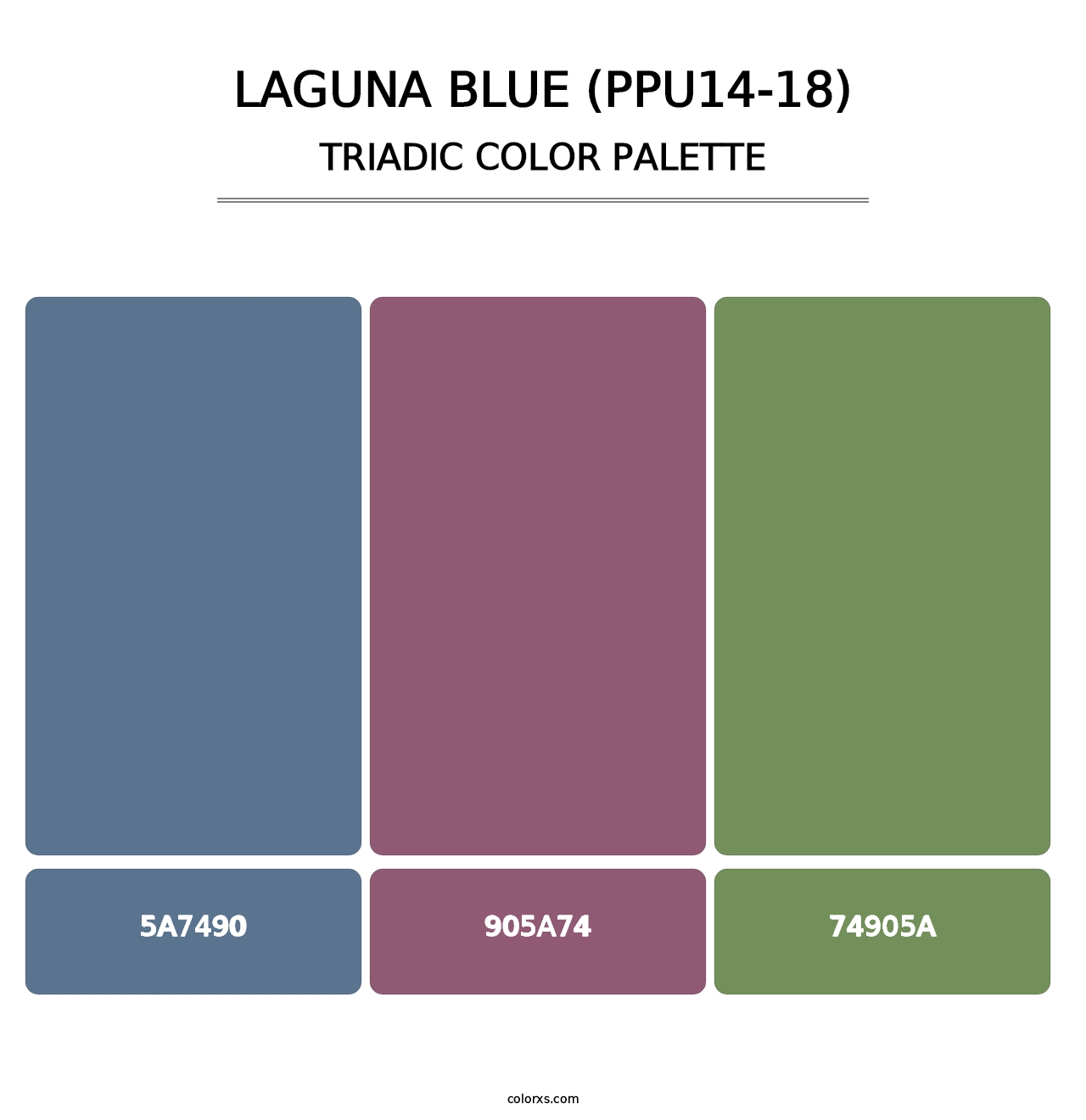 Laguna Blue (PPU14-18) - Triadic Color Palette