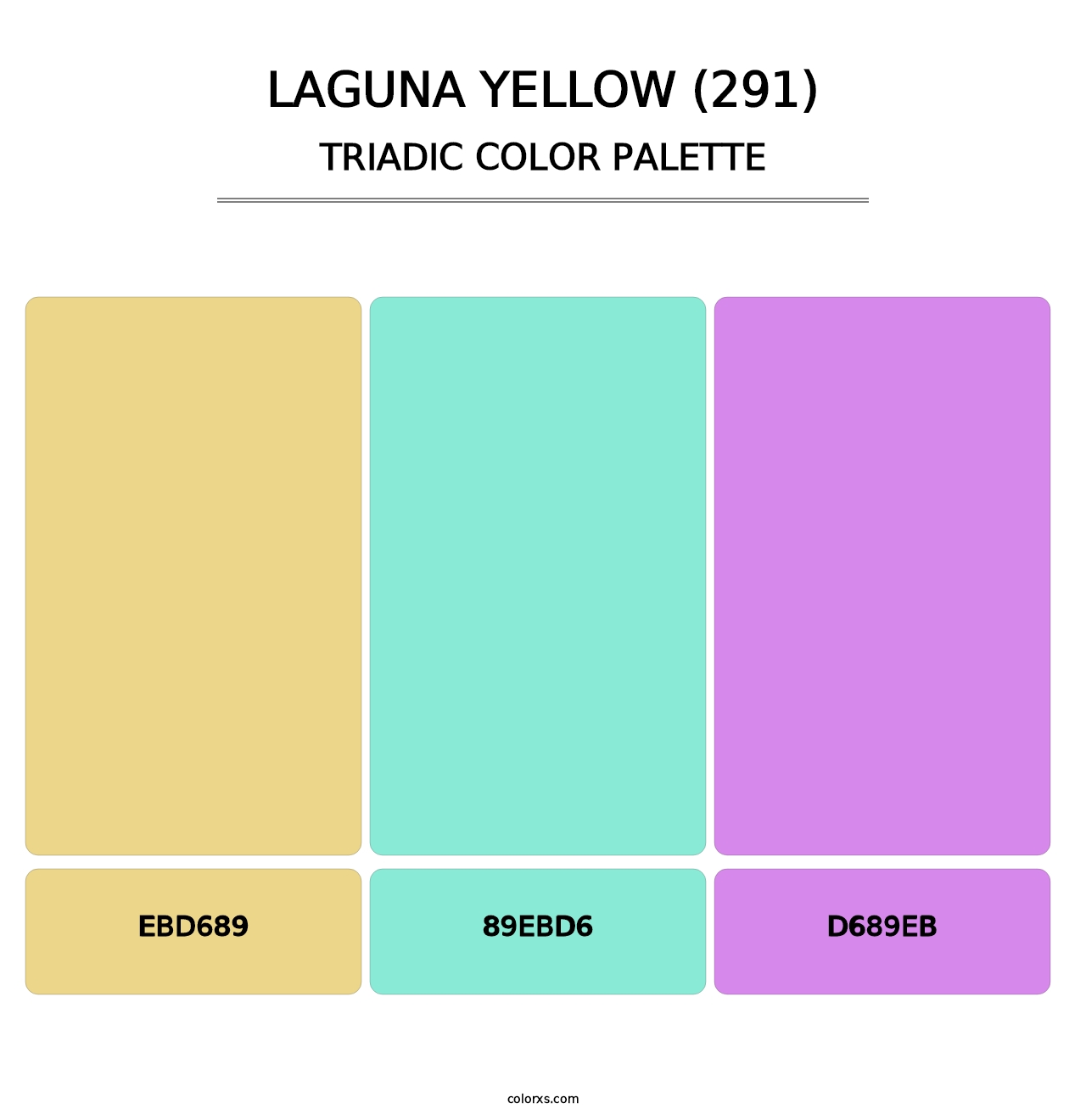 Laguna Yellow (291) - Triadic Color Palette