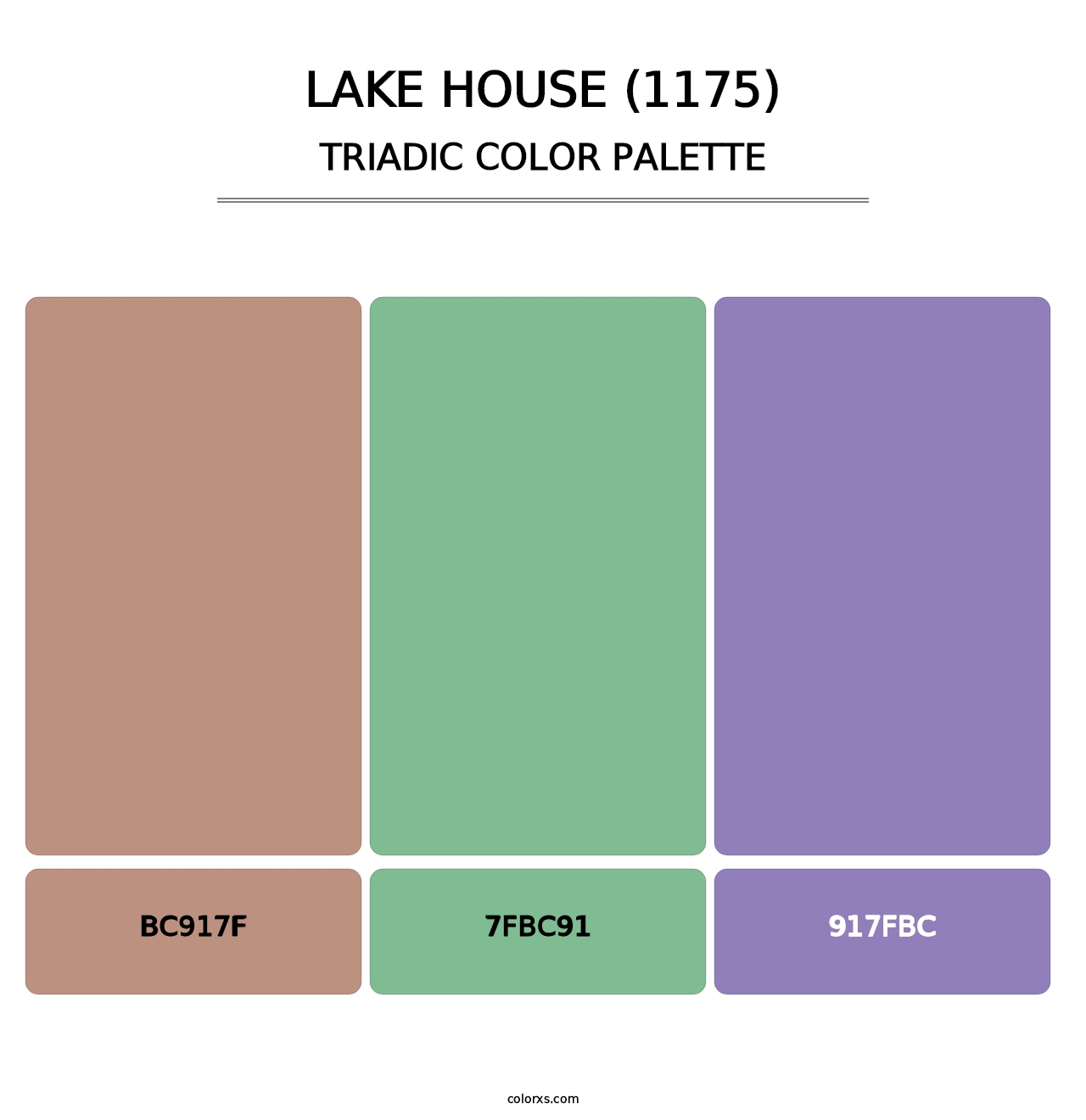 Lake House (1175) - Triadic Color Palette