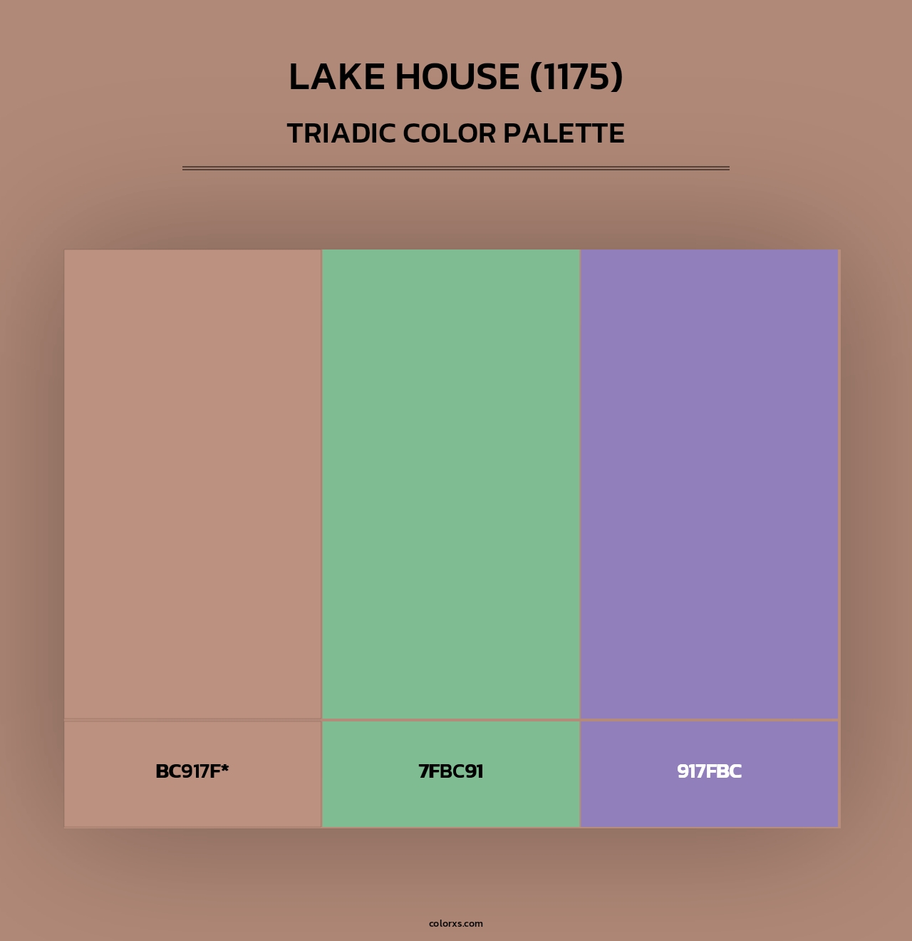 Lake House (1175) - Triadic Color Palette