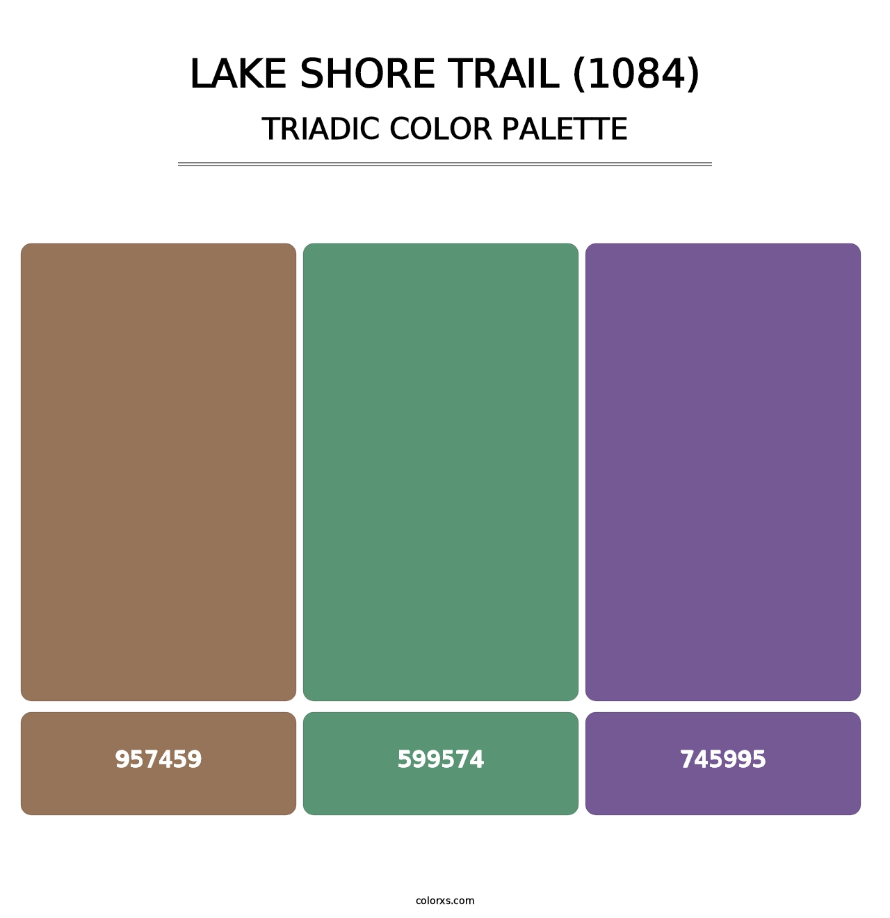 Lake Shore Trail (1084) - Triadic Color Palette