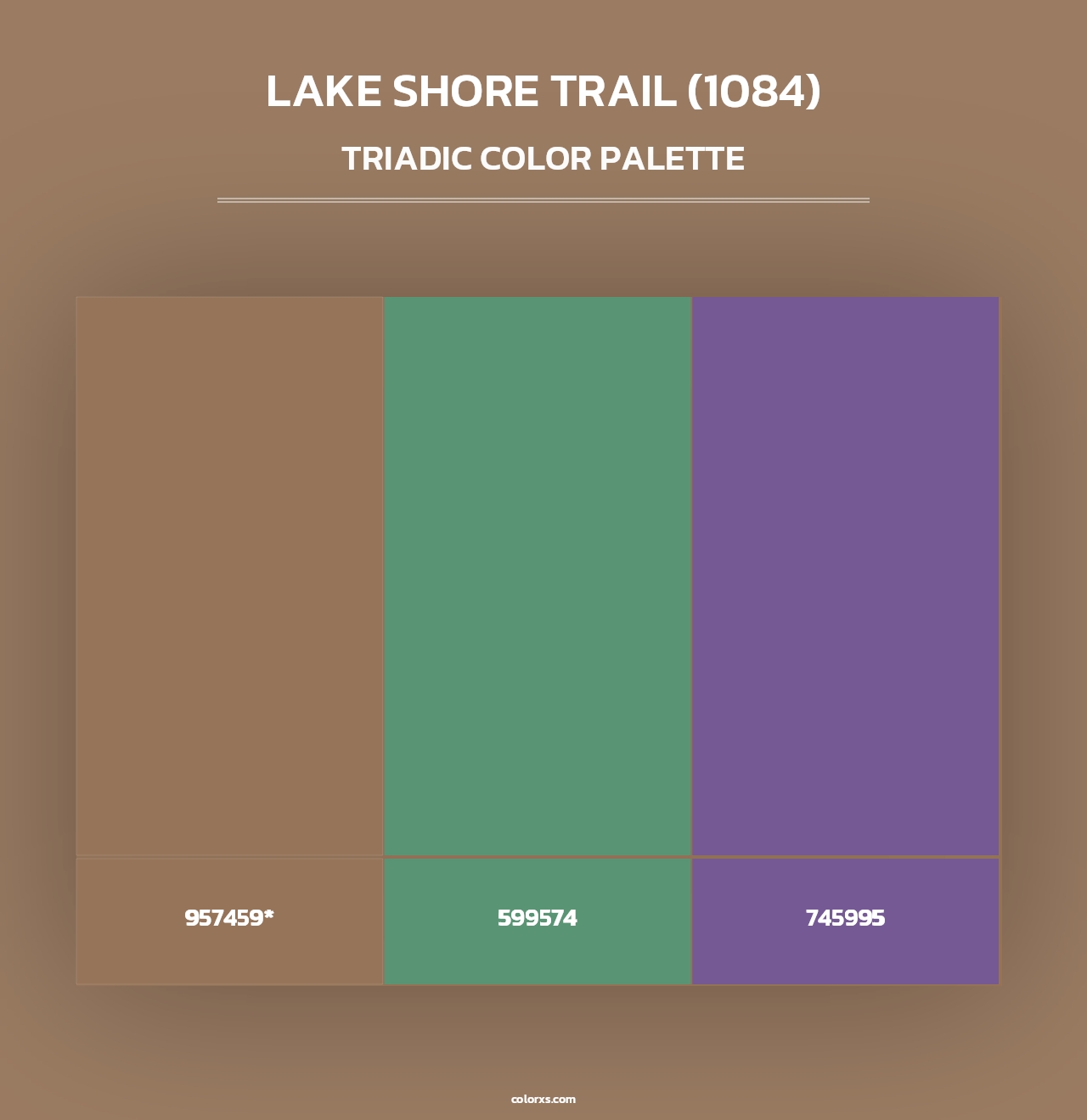 Lake Shore Trail (1084) - Triadic Color Palette