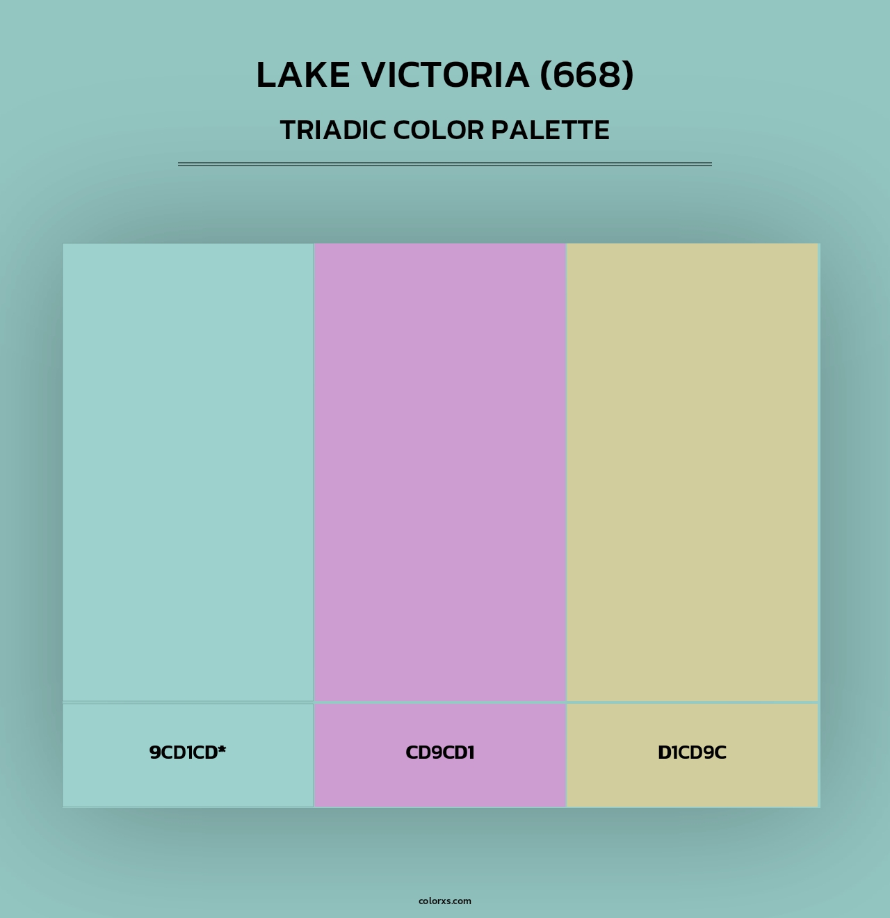 Lake Victoria (668) - Triadic Color Palette