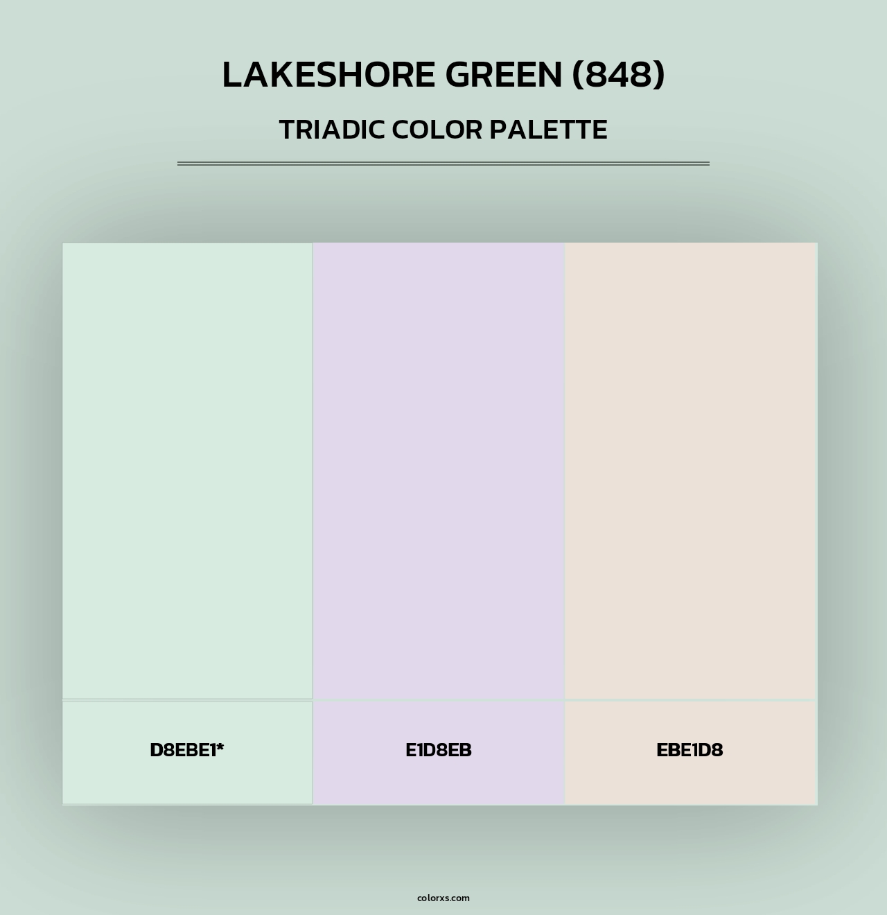 Lakeshore Green (848) - Triadic Color Palette