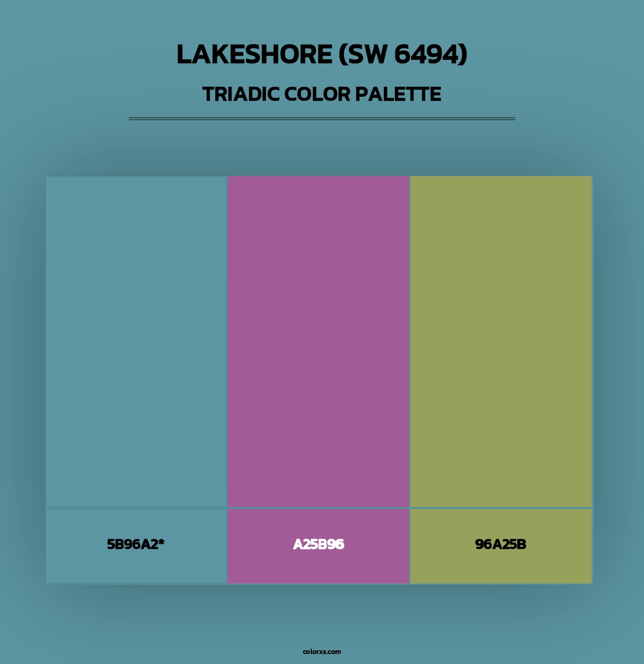 Lakeshore (SW 6494) - Triadic Color Palette